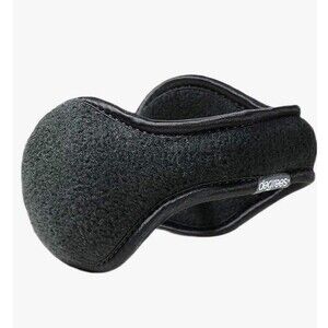 180s Behind The Head Black Tec Fleece Ear Warmers Unisex New